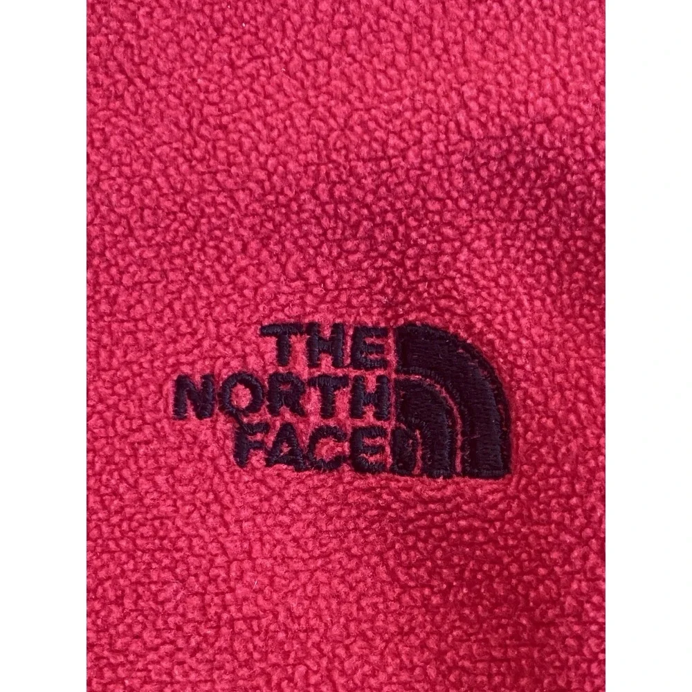 VTG The North Face Fleece Vest‎ Mens Size Medium Full Zip Sleeveless Red USA